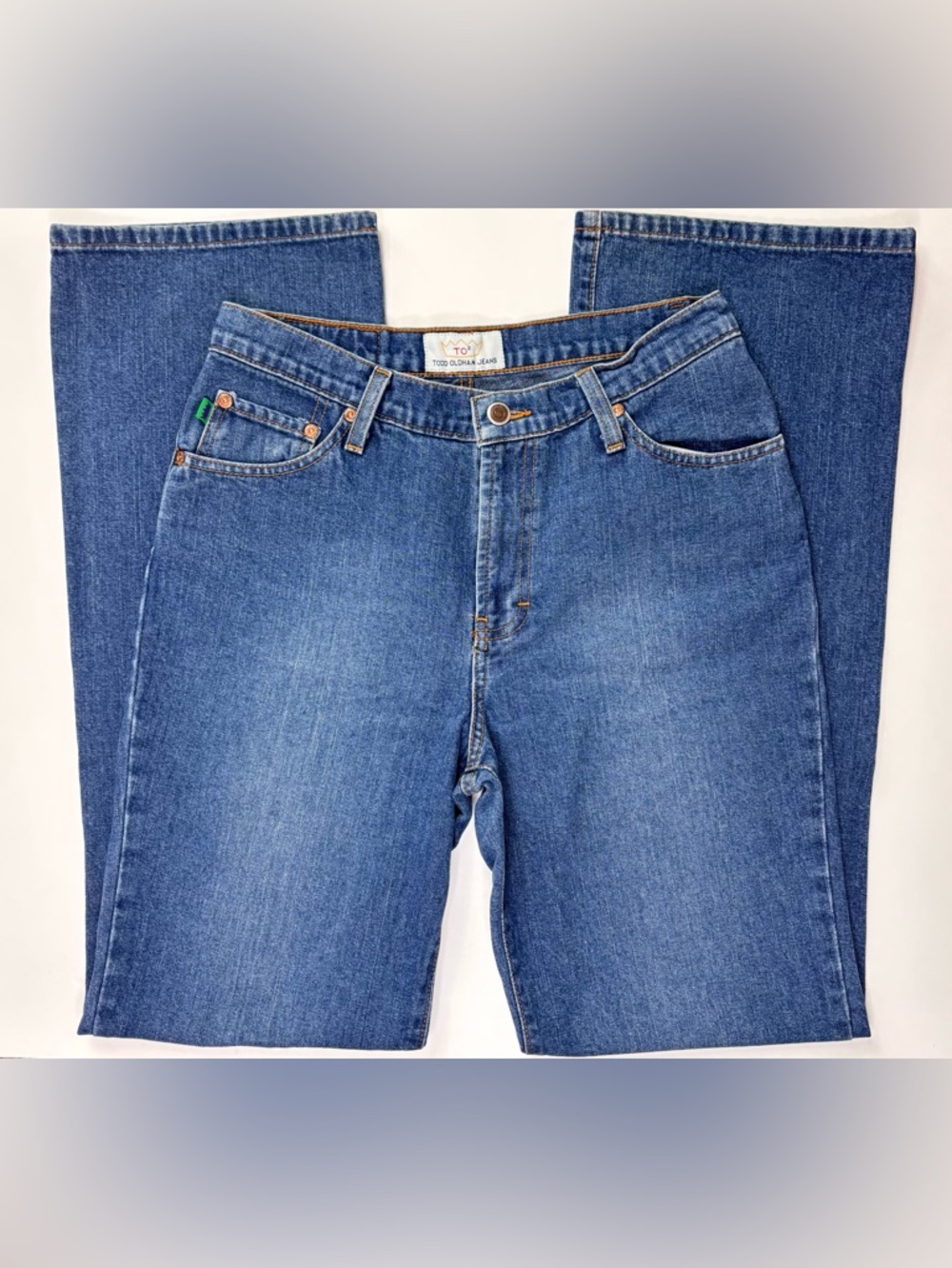 Vintage 90’s Todd Oldham Dark Wash Straight Wide Leg Jeans 29x32 6-8